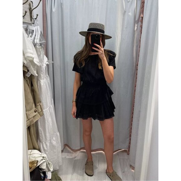 LOVESHACKFANCY Natasha Dress in Black Size X-Small - Picture 10 of 11
